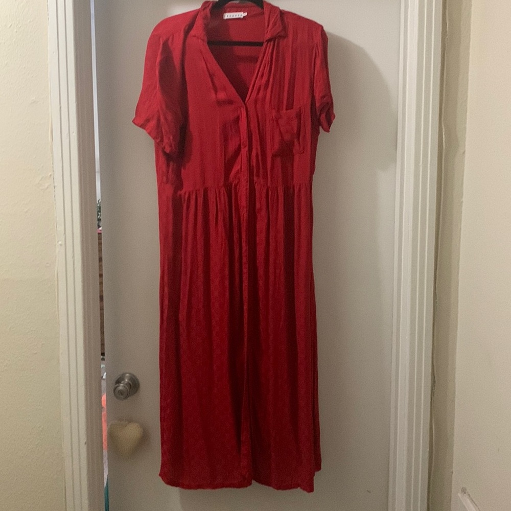 SOLD - LaCausa | collared summer maxi dress